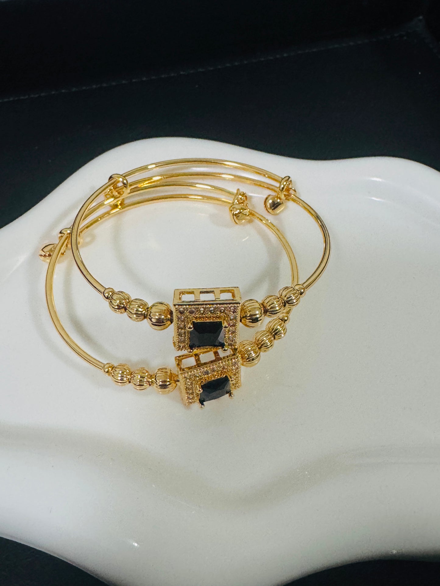 Black stone daily wear bracelet