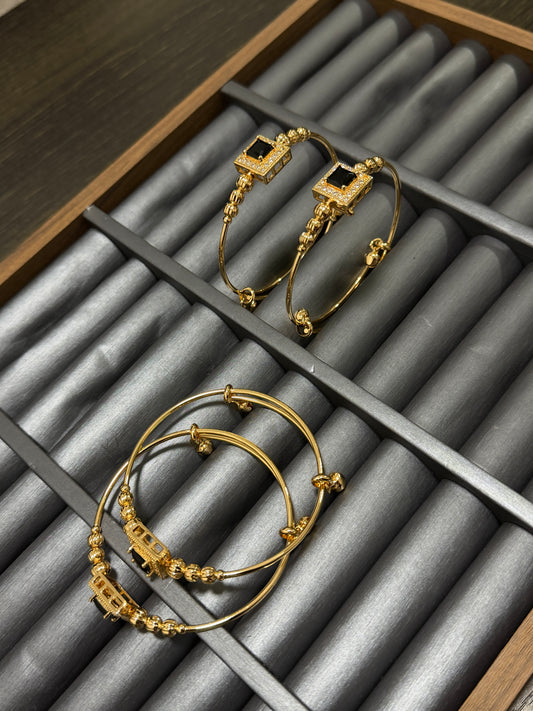 Black stone bracelets